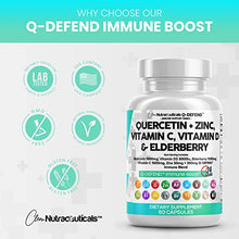 Load image into Gallery viewer, Quercetin 1000mg Zinc 50mg Elderberry Vitamin C 1000mg VIT D3 5000 IU for Lung Immune Defense Support Supplement w/ Bromelain, Artemisinin, Sea Moss, Probiotics, Garlic Immunity Allergy Relief Adults
