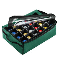 Load image into Gallery viewer, Tiny Tim Totes Green Premium | 48 Christmas Ornament Organizer Storage Box Case
