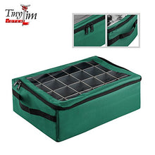 Load image into Gallery viewer, Tiny Tim Totes Green Premium | 48 Christmas Ornament Organizer Storage Box Case
