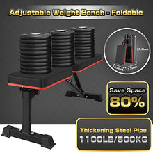 Load image into Gallery viewer, BangTong&amp;Li Adjustable Bench,Utility Weight Bench for Full Body Workout- Multi-Purpose Foldable
