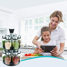 Load image into Gallery viewer, Spice Rack Organizer for Cabinet - Seasoning, Herb and Spice Organizer with 12 Jars and Labels - Spinning Spice Rack - Compact Seasoning Organizer to Fit Cabinets or Countertops (Spices not Included)
