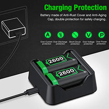 Load image into Gallery viewer, Controller Battery Pack for Xbox One/Xbox Series X|S, Rechargeable Battery Pack with Xbox One Charger, 2x2600 mAh Battery Pack Work with Xbox Series X|S/Xbox One/Xbox One S/Xbox One X/Xbox One Elite
