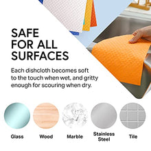 Load image into Gallery viewer, Swedish Wholesale Swedish Dish Cloths - 10 Pack Reusable, Absorbent Hand Towels for Kitchen, Counters &amp; Washing Dishes - Cellulose Sponge Cloth - Eco Friendly Gifts - Assorted
