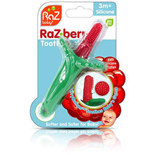 Load image into Gallery viewer, RaZberry Baby Teether &amp; Toothbrush/BerryBumps Soothe and Massage Sore Gums/Perfectly Sized
