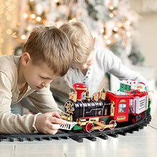 Load image into Gallery viewer, Christmas Train Set - Toy Train Set with Lights and Sounds, Round Railway Tracks for Under/Around The Christmas Tree, Best Gifts for 3 4 5 6 7 8+ Year Old Kids Boys Girls
