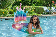Load image into Gallery viewer, Poolmaster Swimming Pool Float Rainbow Glitter Tiara Tube, Multi
