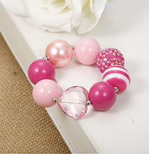 Load image into Gallery viewer, FINREZIO 2 Pairs Cute Chunky Bubblegum Necklace and Bracelet Set for Girls
