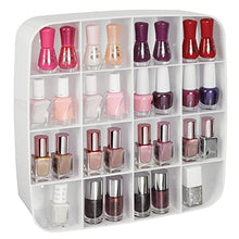 Load image into Gallery viewer, mDesign Plastic Wall Mount Display Organizer Holder - 16 Compartments - Protect, Store and Show Off Small Collectibles, Figurines, Shot Glasses, Nail Polish Colors, Spices - White
