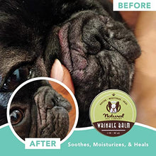 Load image into Gallery viewer, Natural Dog Company Wrinkle Balm (1-oz tin) | Healing and Soothing Balm | All-Natural and Organic | Vegan and Veterinarian-Approved | for Face Wrinkles and Skin Folds | Ideal for Bulldogs and Pugs
