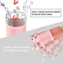 Load image into Gallery viewer, KLOUDI Portable Blender, Cordless Personal Blender Juicer, Mini Mixer, Waterproof Smoothie Blender With USB Rechargeable, BPA Free Tritan 300ml, Home, Office, Sports, Travel, Outdoors Pink
