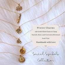 Load image into Gallery viewer, MAEMAE Evil Eye 14k Gold Filled Spiritual Necklace | Evil Eye Pendant | 10mm Gold Plated Charm | 16”+2" Extension

