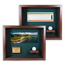 Load image into Gallery viewer, Eureka Golf Products Hole in One Ball &amp; Scorecard or Photo Shadowbox Display-Free Engraved Plate
