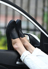 Load image into Gallery viewer, Go Tour Men's Premium Genuine Leather Casual Slip On Loafers Breathable Driving Shoes Fashion Slipper Black 10.5/46
