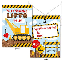 Load image into Gallery viewer, Paper Frenzy Construction Themed Valentine Cards WITH ENVELOPES - 25 Pack
