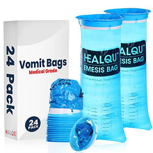 Load image into Gallery viewer, Hospital Vomit Bags - 24 Pack 1000ml Car Throw Up Bag - for Airsick Travel &amp; Motion Sickness - Leak Resistant Medical Grade Puke Bag - Disposable Barf Bags Throw Up, Nausea
