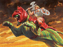 Load image into Gallery viewer, Masters of The Universe Mattel Jigsaw Puzzle with 500 Interlocking Pieces &amp; Mini-Poster Featuring He-Man &amp; Battle Cat, Gift for Collectors &amp; Kids Ages 8 Years Old &amp; Up, Orange

