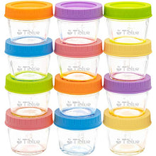 Load image into Gallery viewer, Glass Baby Food Storage Containers Set of 12, Leakproof 4 oz Glass Baby Food Jars with Lids &amp; Marker, Reusable Small Glass Baby Food Containers for Infant &amp; Baby, Freezer, Microwave &amp; Dishwasher Safe
