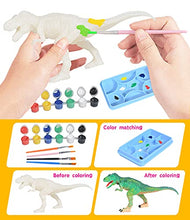 Load image into Gallery viewer, 45 Pcs Dinosaur Painting Kit Toys For Kids Arts And Crafts Kit - Paint Your Own Dinosaur Toy Party Supplies Toy Dinosaur Figures W/ Play Mat, Kid Paint Dino Toy Set Creativity Gift For Girl Boy Age 3+
