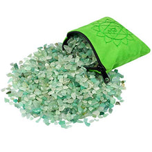 Load image into Gallery viewer, SUNYIK Natural Green Aventurine Tumbled Chip Stone, Heart Chakra Crystal Pillow for Healing Reiki, Sphere Sculpture Figurine Point Display Stand
