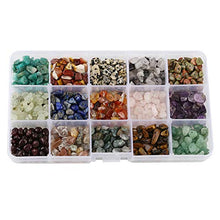 Load image into Gallery viewer, 15 Different Type Gemstone Chip Bead Crystal Quartz Stone Irregular Shaped Loose Beads Crushed Chunked Crystal Pieces for DIY Bracelet Necklace Making
