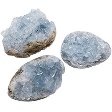 Load image into Gallery viewer, mookaitedecor Natural Celestite Mineral Crystal Geode Cluster Specimen Stone for Crystals Healing Reiki Home Decoration(0.3lb-0.4lb)
