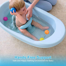Load image into Gallery viewer, Bath Seat Baby Bathtub Seat with Non-Slip &amp; Soft Bath Mat, Portable Toddler Infant Child Bath Tub Seat with Backrest, 6-12 Months, Blue
