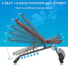 Load image into Gallery viewer, Yoleo Adjustable Commercial Weight Bench Foldable 550lbs Capacity Multiuse Full Body Workout Bench Weight Lifting Sit Up Ab Bench Flat Incline Decline Bench Press for Home Exercise Gym Product Name
