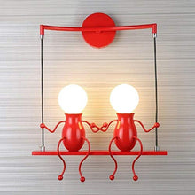 Load image into Gallery viewer, Wen long shop Creative Wall lamp Simple Modern Living Room Bedroom Bedside lamp Corridor Aisle Staircase Wrought Iron lamp E27 Base Indoor Home
