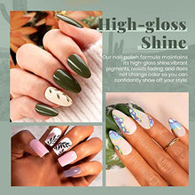 Load image into Gallery viewer, Beetles 5Pcs Nail Art Liner Brushes with 36 Pcs Gel Green Red Purple Brown Nail Art Kit with Glossy &amp; Matte Base Top Coat
