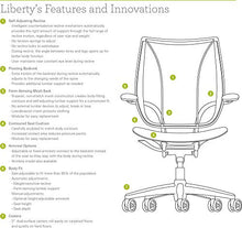 Load image into Gallery viewer, Humanscale Liberty Office Desk Task Chair - L116BN02V102-B Pinstripe Silver Backrest - Vellum Graphite Seat (Renewed)
