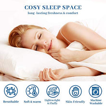 Load image into Gallery viewer, CHOPINMOON All Season Oversized Queen Size Soft Comforter,Quilted Duvet Insert with Corner Tabs,Winter WAM,Luxury, Fluffy,Reversible,White/Grey,98x98 inches
