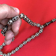 Load image into Gallery viewer, 33 Beads Handmade Silver Egyption Tasbih | Muslim prayer beads Kuka tasbeeh islamic prayer beads, Misbaha | AlAliGems
