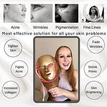 Load image into Gallery viewer, LED Face Mask Light Therapy - 7 Colors Premium Dermawave Photon Mask for Facial and Neck with 192 LEDs - Professional Blue &amp; Red Light for Anti Aging &amp; Skin Rejuvenation - Korean skincare
