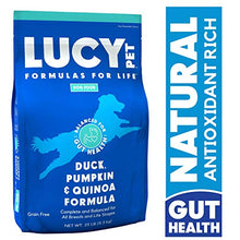 Load image into Gallery viewer, Lucy Pet Products Formulas for Life - Sensitive Stomach &amp; Skin Dry Dog Food, All Breeds &amp; Life Stages - Duck, Pumpkin, and Quinoa, 25 lb, Model:850657006500
