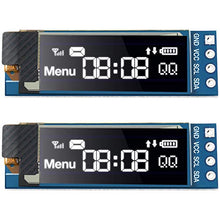 Load image into Gallery viewer, 2 Pieces I2C Display Module 0.91 Inch I2C OLED Display Module I2C OLED Screen Driver DC 3.3V - 5V (White Light)
