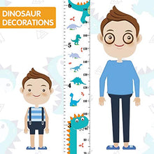 Load image into Gallery viewer, Outivity Growth Chart for Kids, Height Chart for Kids/Boys/Girls/Baby, Canvas &amp; Wooden, Removable Growth Height Chart, Wall Room Decor - Dinosaur

