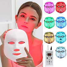 Load image into Gallery viewer, LED Face Mâsk Light Therapy | 7 Color Skin Rejuvenation Therapy LED Photon Mâsk Light Facial Skin Care Anti Aging Skin Tightening Wrinkles Toning Mâsk, White
