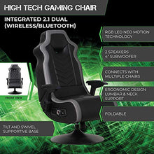 Load image into Gallery viewer, X Rocker 5152401 Zeta PC Chair 2.0 BT, 25.2" x 27.56" x 48.43", Black
