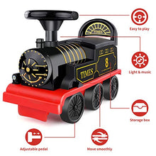 Load image into Gallery viewer, TEMI Ride On Toy Powered Train with Track Early Educational Electric Vehicle Kids Riding Car w/ Lights &amp; Sounds Storage Seat Gift for Children Baby Toddlers Boys &amp; Girls Age 2-6
