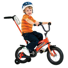 Load image into Gallery viewer, Schwinn Grit Steerable Kids Bikes,12-Inch Wheels, Quick-Adjust Seat,Training Wheels, Push Handle for Easy Steering, Orange/Black
