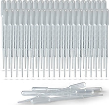 Load image into Gallery viewer, 200 Bulk Pack Plastic Transfer Pipettes By D&amp;H Medical: Squeeze Droppers For Essential Oils, Makeup, Liquor &amp; Experiments – 3ml Suction Injector Tools For Lab, Hospital, School Classroom &amp; Home Use
