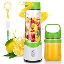 Load image into Gallery viewer, Portable Blender, Personal Size Blender USB Handheld Blender Cup with 6 Blades for Shakes and Smoothies, BPA Free Double Juicer Cup, Mini Travel Blender for Home Sports Office Gym and Outdoors (300ml/500ml)

