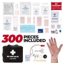 Load image into Gallery viewer, M2 BASICS 300 Piece (40 Unique Items) First Aid Kit | Free First Aid Guide | Emergency Medical Supply | for Home, Office, Outdoors, Car, Survival, Workplace
