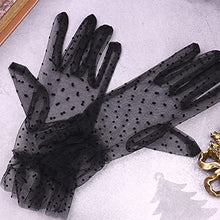 Load image into Gallery viewer, UBGICIG 6Pairs Black Lace Gloves Fingerless Gloves Long for Women Elegant Short Gloves Bridal Gloves for Wedding Dinner Parties Cosplay 1920s Gloves for Ladies and Egirls
