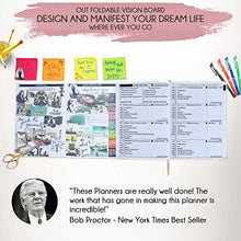 Load image into Gallery viewer, Law of Attraction Life &amp; Goal Planner - A 12 Month Journey Creating Your Dream Life - Personal Gratitude Journal, Week Success Planner, Vision Board &amp; Organizer + Planner Stickers
