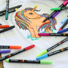Load image into Gallery viewer, 20 Fabric Markers Pens Set - Non Toxic, Indelible and Permanent Fabric Paint Fine Point Textile Marker Pen - Pens Fine Point Tip
