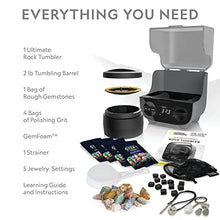 Load image into Gallery viewer, NATIONAL GEOGRAPHIC Professional Rock Tumbling Kit - Patent-Pending Rock Polisher for Kids &amp; Adults, Platinum Series Ultra Quiet, 2lb Barrel, Rocks, Grit, GemFoam Polisher, A Great STEM Science Kit
