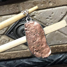 Load image into Gallery viewer, Natural Copper Nugget 925 Solid Sterling Silver Pendant 40mm
