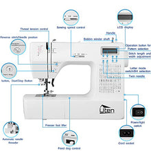 Load image into Gallery viewer, Sewing Machines, Portable Embroidery Machine with 200 Built-in Stitches and 8 Buttonhole Patterns, Portable Sewing Machine for Sewing, Hem, Reverse Sewing Equipped with Lighting (AA-Sewing Machine)
