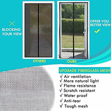 Load image into Gallery viewer, Magnetic Screen Door Fiberglass Mesh Screen Door with Magnets, Screen for Sliding Glass Door French Door Patio Door, Full Frame Hook &amp; Loop, Hands Free, Pet Friendly (36"x82")
